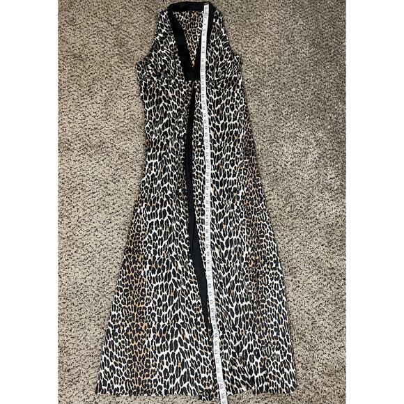 Vtg VANITY FAIR Animal Leopard Print Full Length Nightgown Nylon 60s 70s Sz 34 - Picture 7 of 7